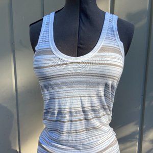 James Perse Women's Striped Racerback Tank Top